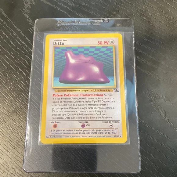 Ditto 18/62 Fossil Pokémon Card 1999 Non Holo (Italian) - Picture 8 of 8